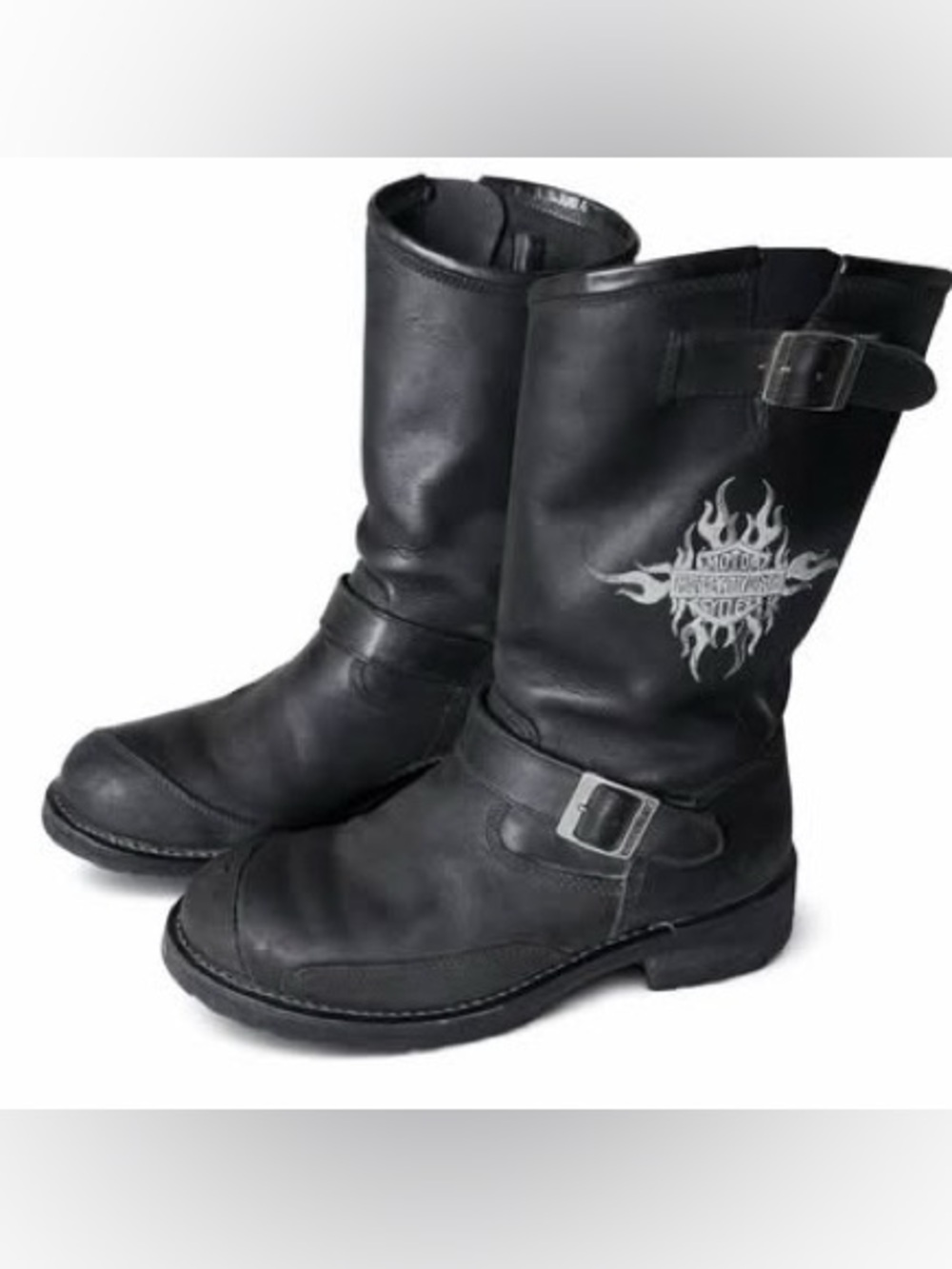 Vintage Authentic Harley-Davidson Men’s Riding Boots – Black Leather | Size 10